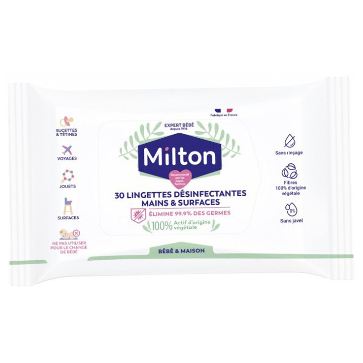 Milton Lingettes désinfectantes de Surface x30 – Rivadouce – IllicoPharma