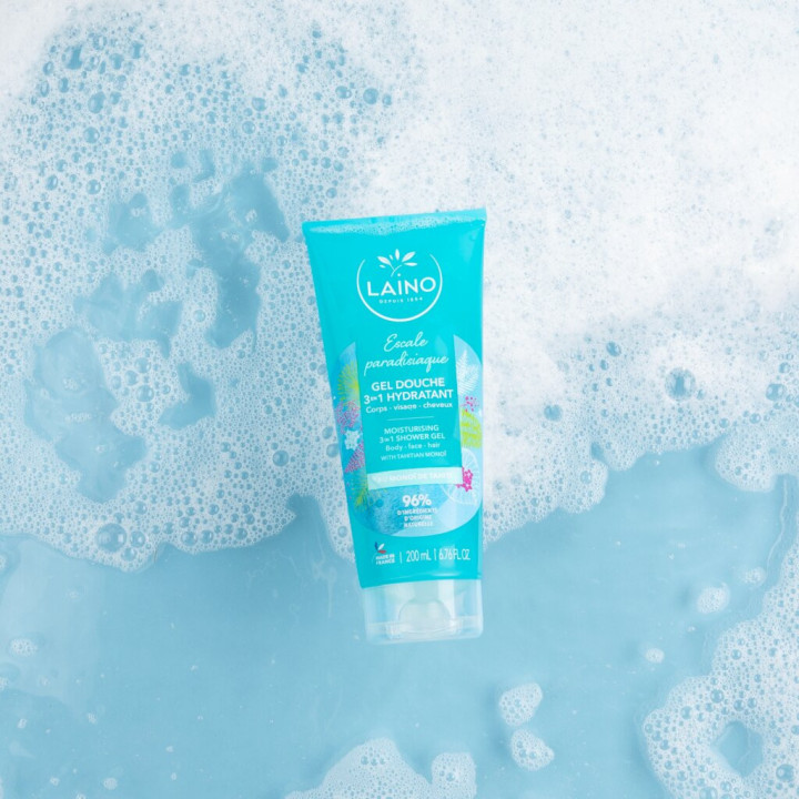 Gel douche 3en1 au Monoï de Tahiti 200ml - Laino - IllicoPharma