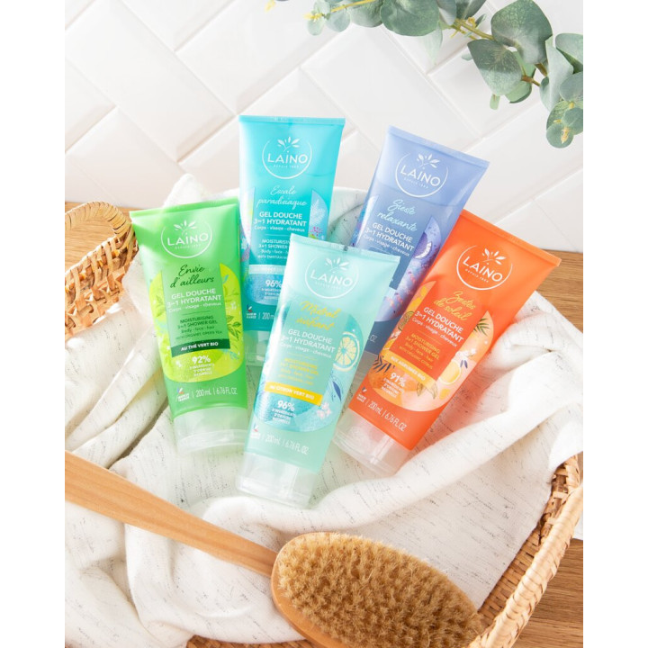 Gel douche 3en1 au Monoï de Tahiti 200ml - Laino - IllicoPharma