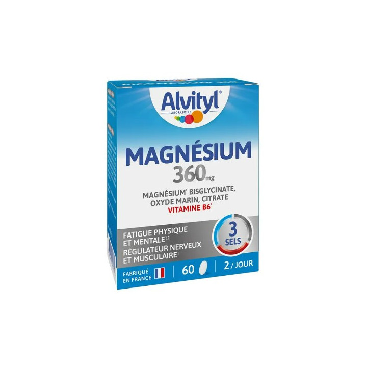 Magnésium 360mg x60cpr Alvityl - IllicoPharma