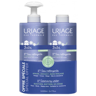 1ère Eau Nettoyante 2x500ml Uriage Bébé - IllicoPharma