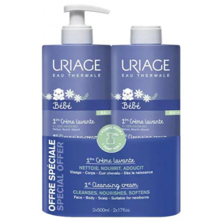 1ère Crème Lavante 2x500ml Uriage Bébé - IllicoPharma