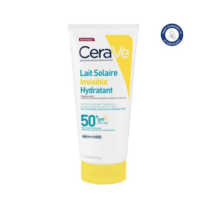 Lait Invisible Hydratant SPF50+ 177ml – CeraVe – IllicoPharma