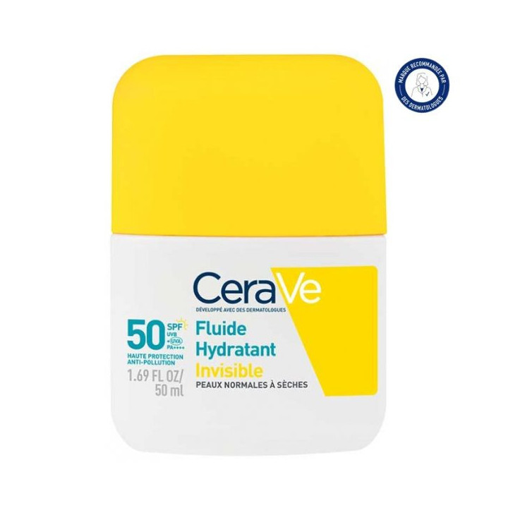 Fluide Hydratant Invisible SPF50 50ml – CeraVe – IllicoPharma