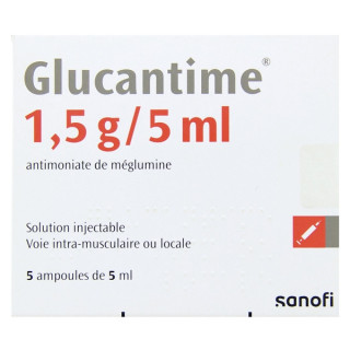 Glucantime 1,5g/5ml 5Amp/5ml, Vermifuge, Pharmacie en ligne IllicoPharma