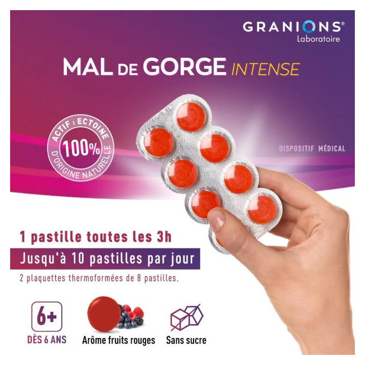 Mal de Gorge Intense x16 pastilles – Granions – IllicoPharma