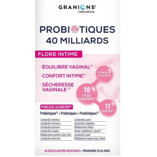 Probiotiques Flore Intime x40 gélules – Granions – IllicoPharma