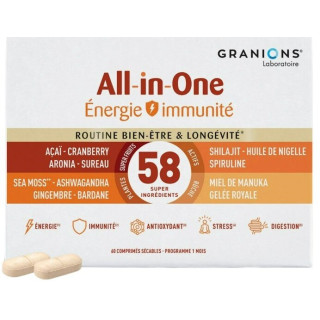 All-In-One Energie & Immunité x60cpr – Granions – IllicoPharma
