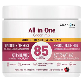 All-In-One Green Mix Beauté & Anti-Âge Poudre Pot 170g – Granions – IllicoPharma