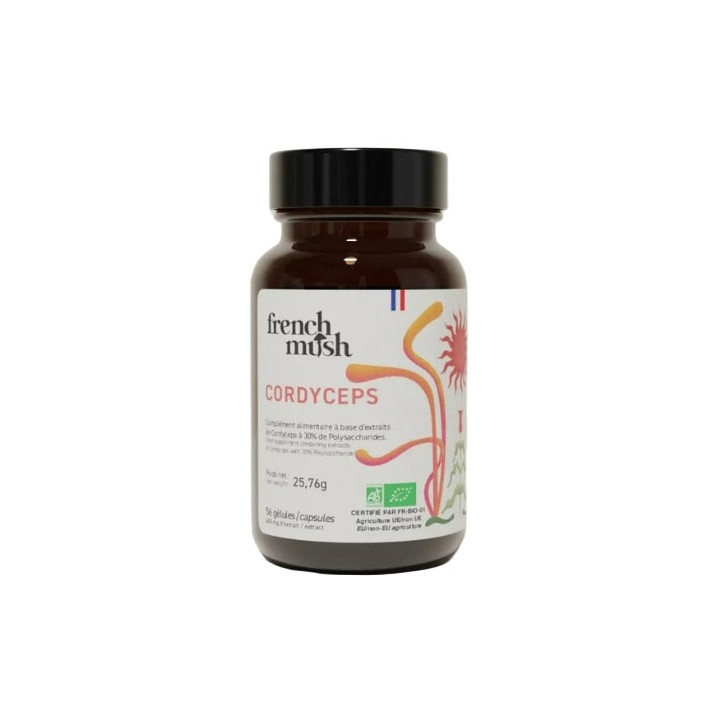 Cordycepts Bio x56 gélules – French Mush – IllicoPharma