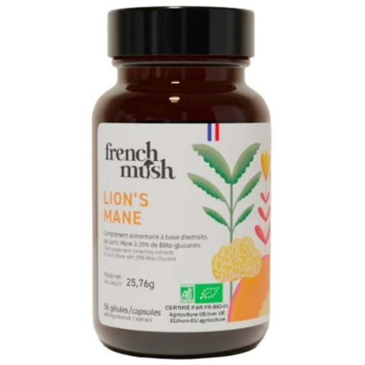 Lion's Mane Bio x56 gélules – French Mush – IllicoPharma
