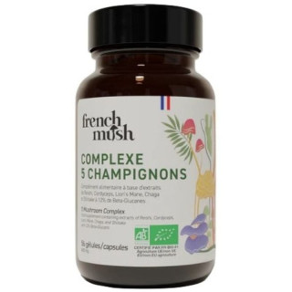 Complexe 5 Champignons Bio x56 gélules – French Mush – IllicoPharma