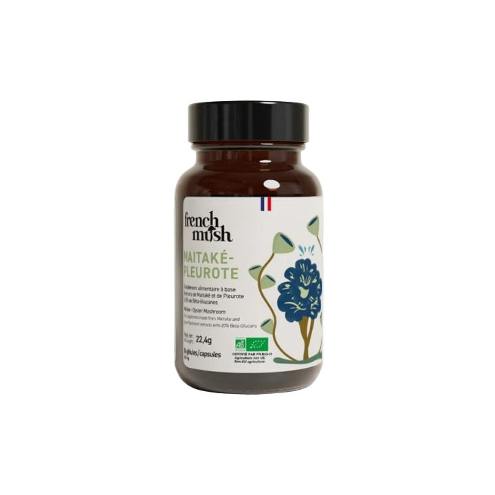 Maïtake + Pleurote Bio x56 gélules – French Mush – IllicoPharma