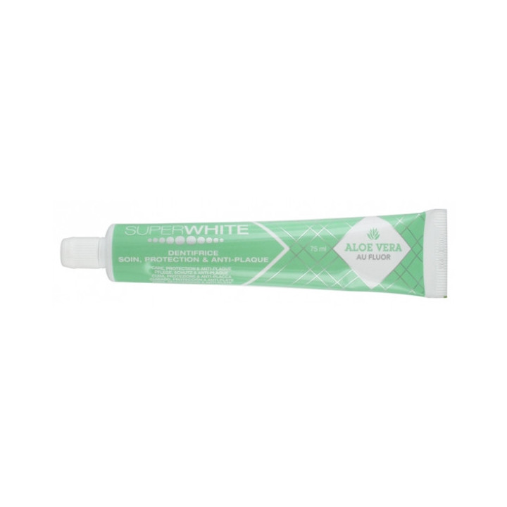 Superwhite Dentifrice Soin, Protection & Anti-Plaque Aloe Vera 75ml – IllicoPharma