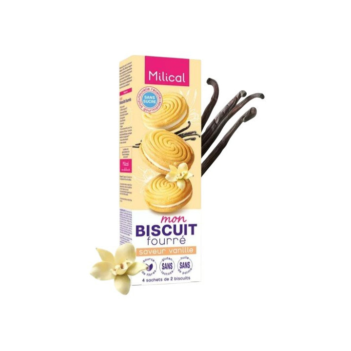 Mon Biscuit Fourré Vanille x8 biscuits Milical – IllicoPharma
