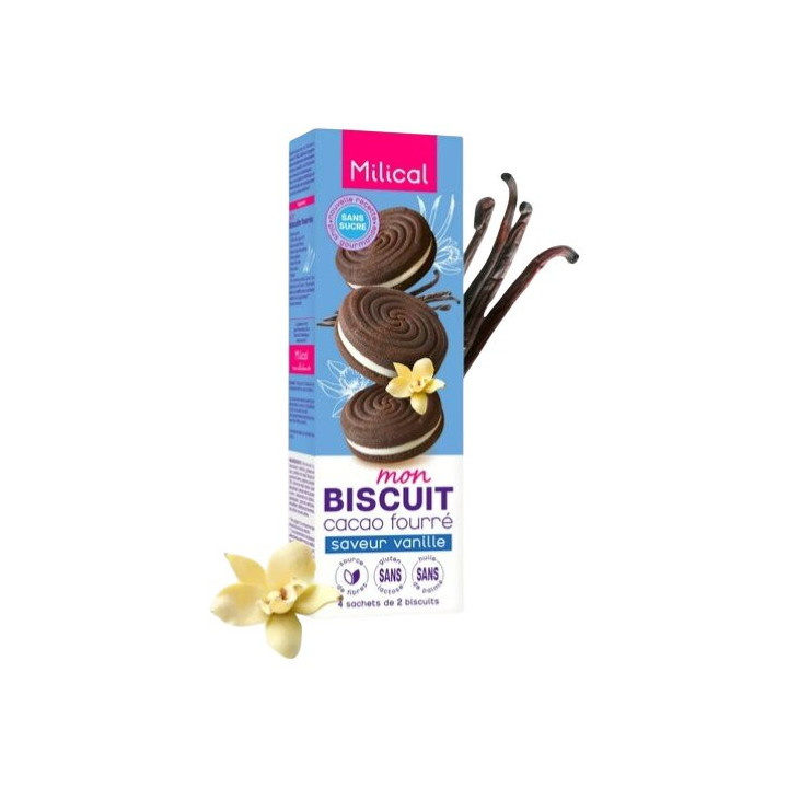 Mon Biscuit Cacao Fourré Vanille x8 biscuits Milical – IllicoPharma