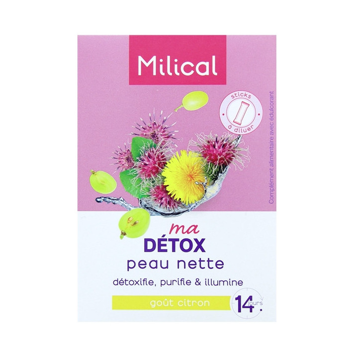 Ma Détox Peau Nette Citron x14 sticks Milical – IllicoPharma