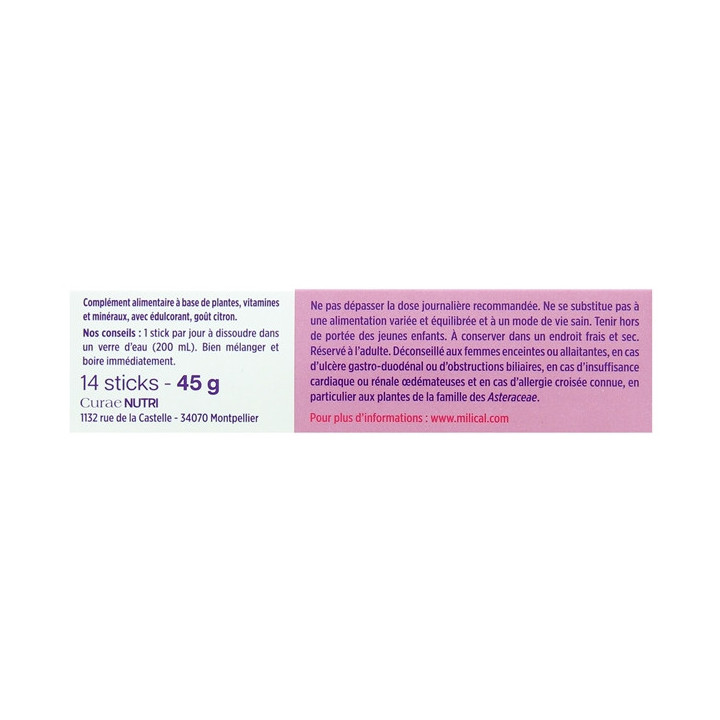 Ma Détox Peau Nette Citron x14 sticks Milical – IllicoPharma
