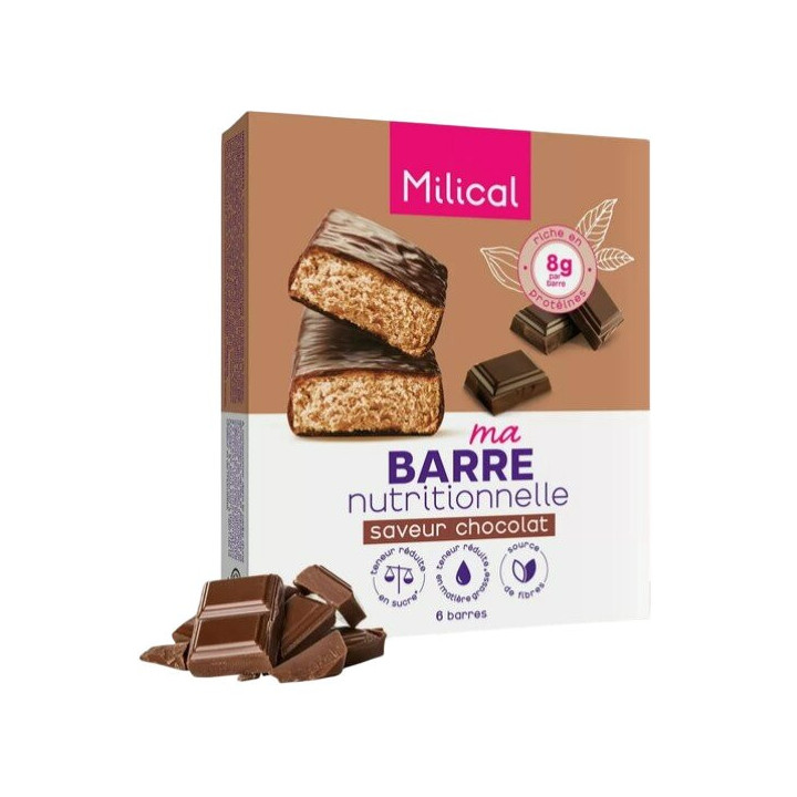 Ma Barre Hyperprotéinée Chocolat x6 Milical – IllicoPharma