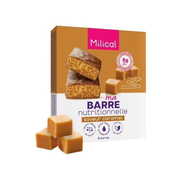 Ma Barre Hyperprotéinée Chocolat Caramel x6 Milical – IllicoPharma