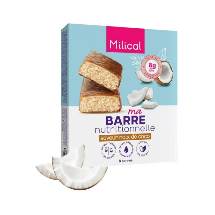 Ma Barre Hyperprotéinée Chocolat Coco x6 Milical – IllicoPharma