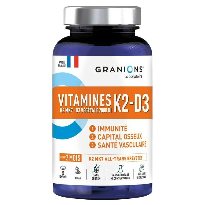 Vitamines K2-D3 x60cpr - Granions - IllicoPharma