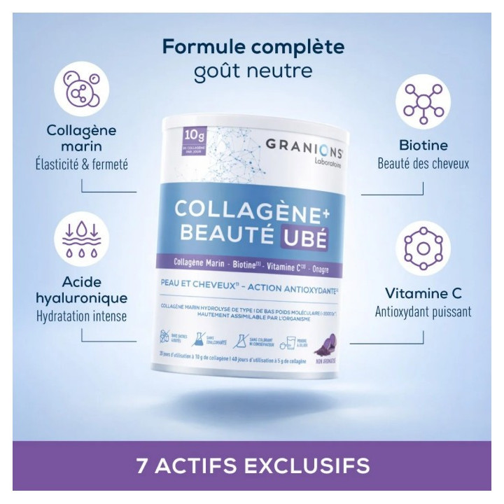 Collagène+ Beauté Ubé 220g - Granions - IllicoPharma