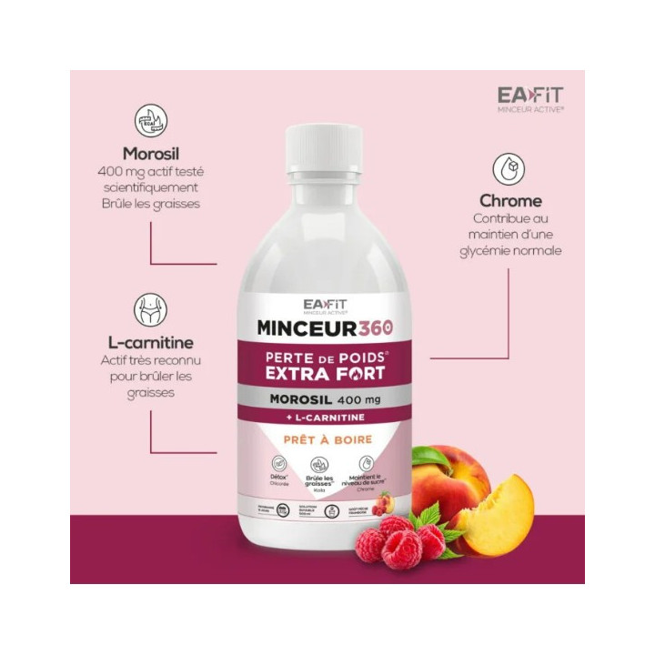 Minceur 360 Brûleur Extra Fort Morosil + L-Carnitine 500ml - Eafit - IllicoPharma