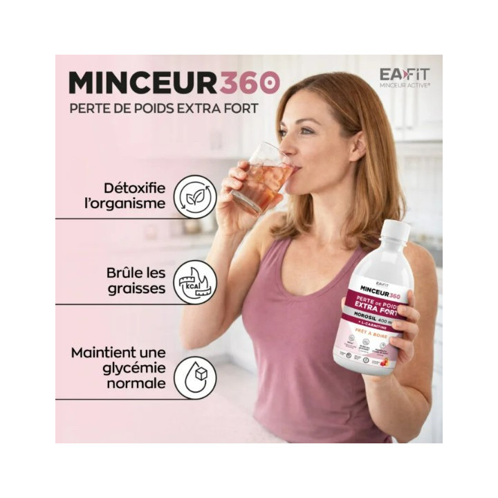 Minceur 360 Brûleur Extra Fort Morosil + L-Carnitine 500ml - Eafit - IllicoPharma