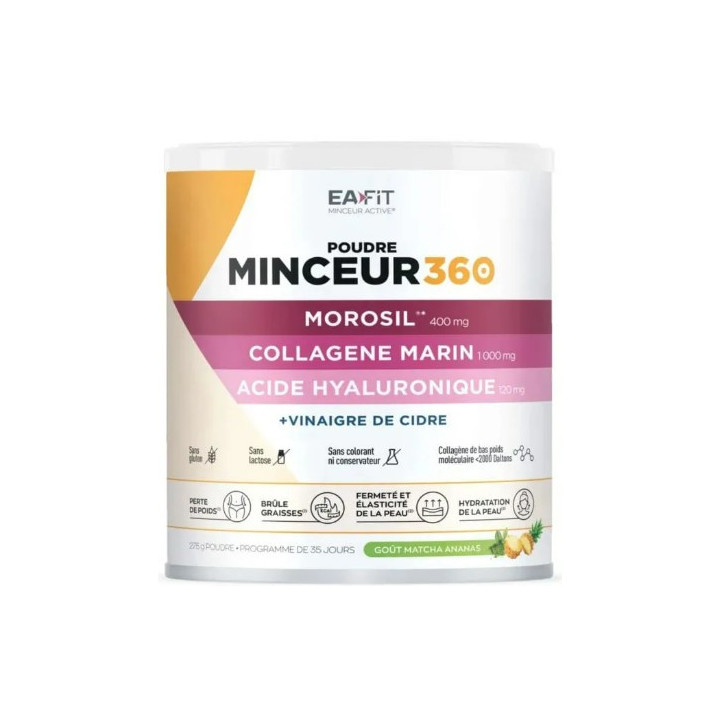 Minceur 360 Morosil Matcha Poudre 275g - Eafit - Pharmacie en ligne IllicoPharma