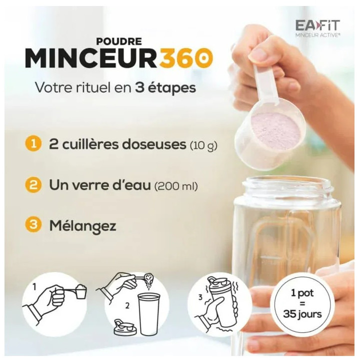 Minceur 360 Morosil Matcha Poudre 275g - Eafit - Pharmacie en ligne IllicoPharma