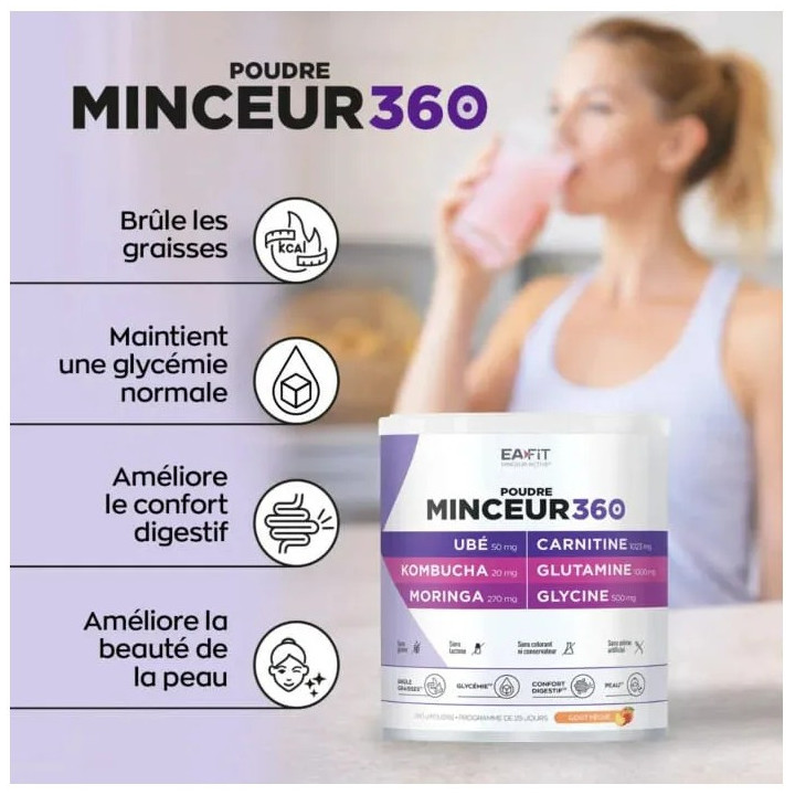 Minceur 360 Morosil Ubé Poudre 250g - Eafit - Pharmacie en ligne IllicoPharma