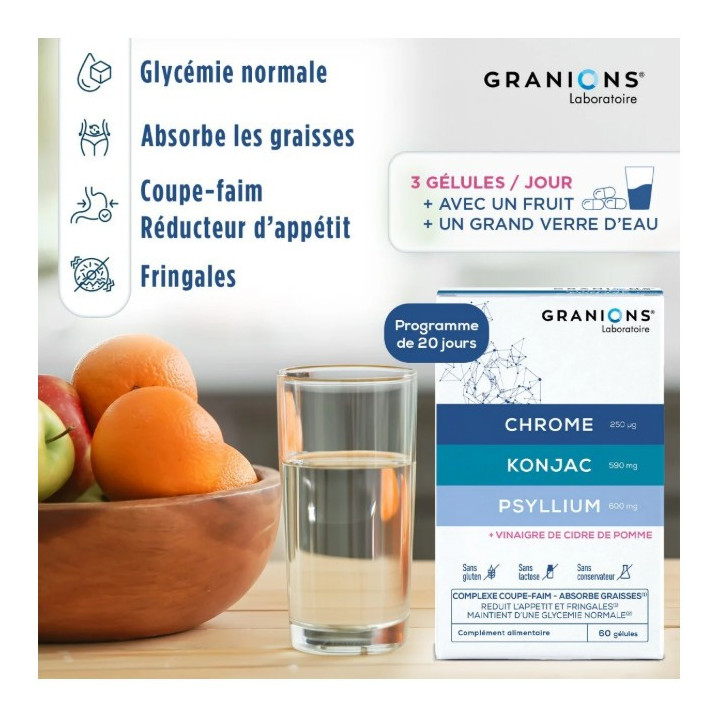 Complexe Coupe-Faim x60 gélules - Granions - IllicoPharma