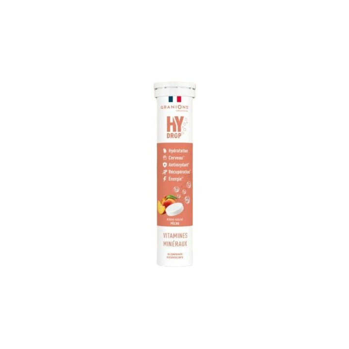 Hydrop Hydratation Électrolytes Pêche x20cpr effervescents - Granions - IllicoPharma