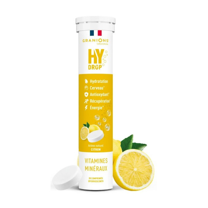 Hydrop Hydratation Électrolytes Citron x20cpr effervescents - Granions - IllicoPharma