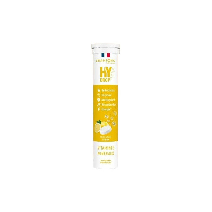 Hydrop Hydratation Électrolytes Citron x20cpr effervescents - Granions - IllicoPharma
