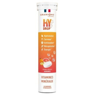 Hydrop Hydratation Électrolytes Agrumes x20cpr effervescents - Granions - IllicoPharma
