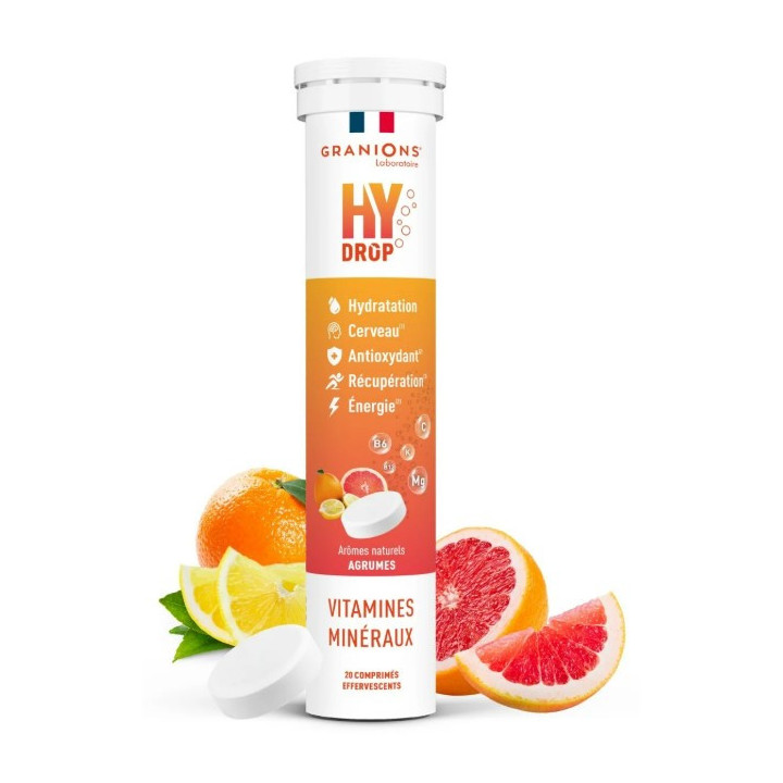 Hydrop Hydratation Électrolytes Agrumes x20cpr effervescents - Granions - IllicoPharma