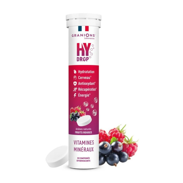 Hydrop Hydratation Électrolytes Fruits Rouges x20cpr effervescents - Granions - IllicoPharma