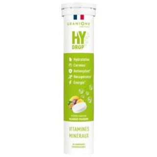 Hydrop Hydratation Électrolytes Mangue Passion x20cpr effervescents - Granions - IllicoPharma