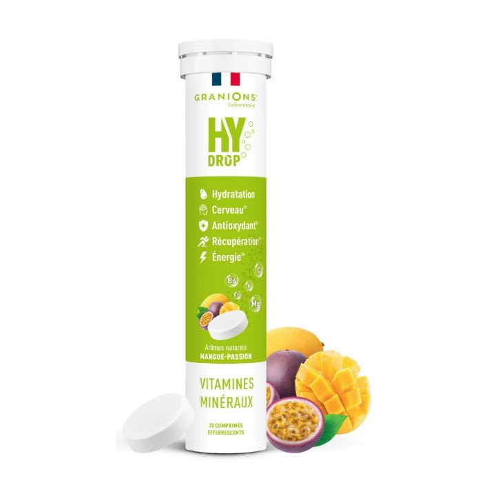Hydrop Hydratation Électrolytes Mangue Passion x20cpr effervescents - Granions - IllicoPharma