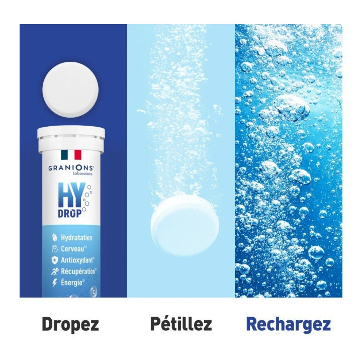 Hydrop Hydratation Électrolytes Neutre x20cpr effervescents - Granions - IllicoPharma