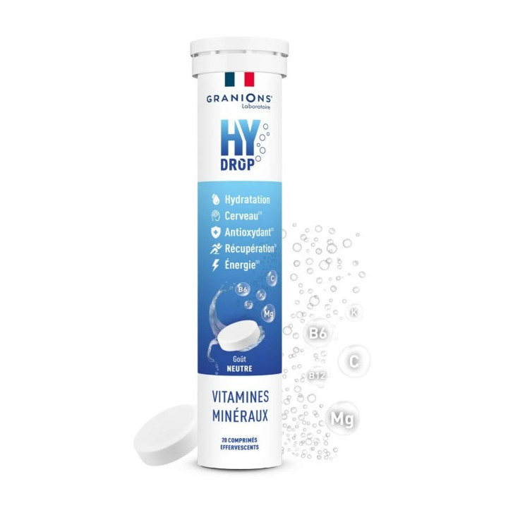 Hydrop Hydratation Électrolytes Neutre x20cpr effervescents - Granions - IllicoPharma