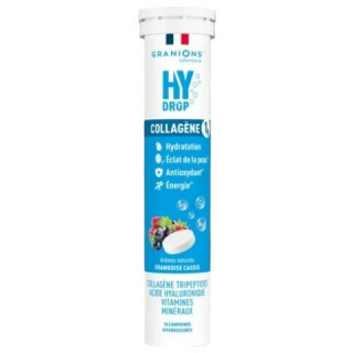 Hydrop Collagène Hydratation Électrolytes Framboise Cassis x18cpr effervescents - Granions - IllicoPharma