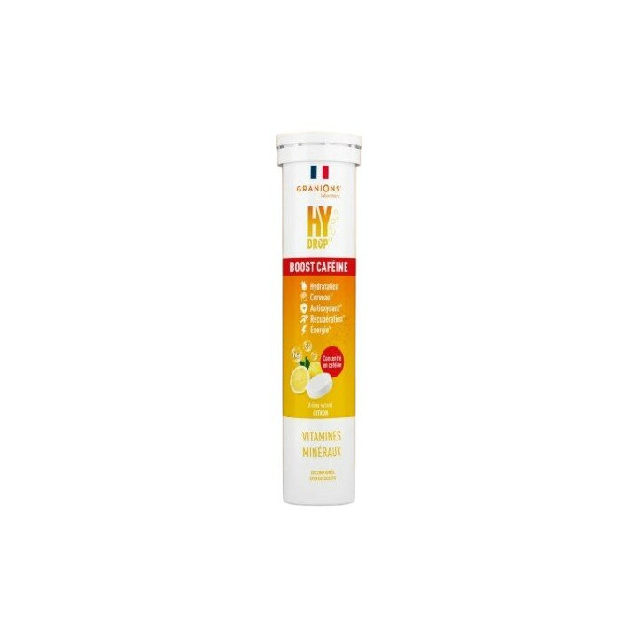 Hydrop Boost Caféine Hydratation Électrolytes Citron x20 effervescents - Granions - IllicoPharma