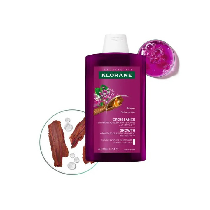 Shampoing Croissance Quinine & Adénosine 400ml - Klorane - IllicoPharma