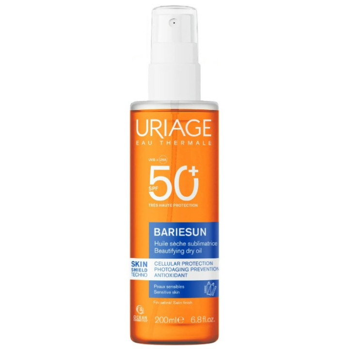 Bariésun Huile Sèche Sublimatrice SPF50+ 200ml - Uriage - En vente chez Illicopharma