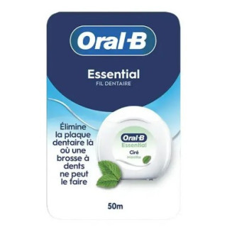 Oral-B Fil Dentaire Ciré Essential Floss Menthe 50m - IllicoPharma