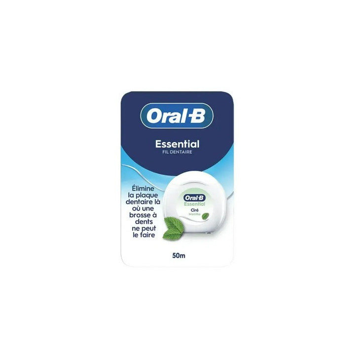 Oral-B Fil Dentaire Ciré Essential Floss Menthe 50m - IllicoPharma