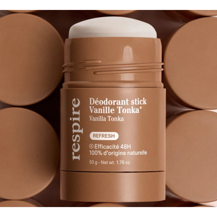 Déodorant Stick Vanille Tonka 48h 50g - Respire - IllicoPharma